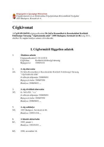 ecegjegyzek|Cégszolgálat Online Céginformáció .